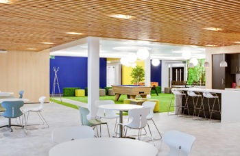 Jones Melling project First Recruitment interior break out area